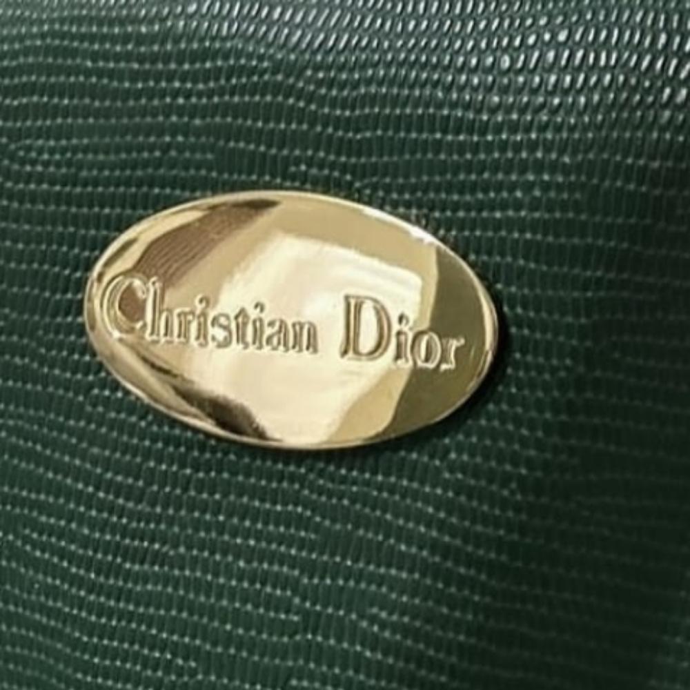 Vintage Christian Dior Green Oversized Shoulder Bag/Purse, - Picture 3 of 7